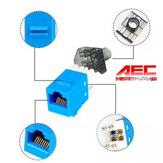 หัวแลนตัวเมีย Rj45 Cat6 ตัวเมีย ปลั๊กเต้ารับหัวแลนตัวเมีย CAT5 RJ45 MODULAR JACK