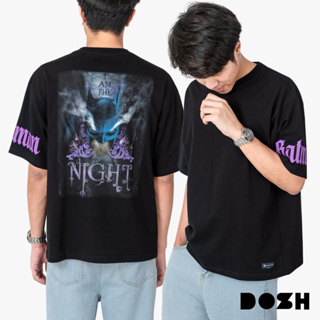 DOSH OVERSIZED SHORT SLEEVE T-SHIRTS BATMAN เสื้อยืดโอเวอร์ไซส์ DBMT5302-BL