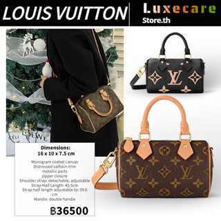 ถูกที่สุด-ของแท้-100-หลุยส์วิตตองlouis-vuitton-nano-speedy-women-shoulder-bag-สุภาพสตรี-กระเป๋าสะพายไหล่