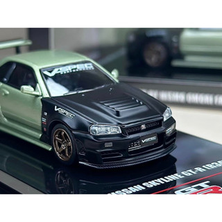 Nissan Skyline GTR R34 M-Spec Nur Tuned by nismo Omori Scale 1:64 ยี่ห้อ Inno 64