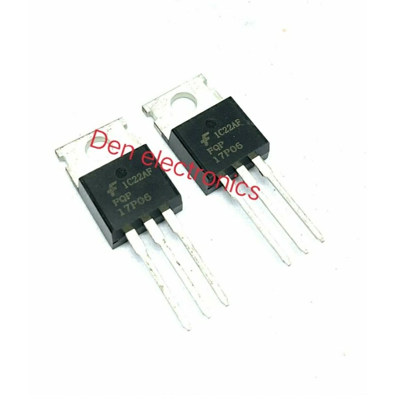 fqp17p06-to220-17a-60v-mosfet-p-fet-มอสเฟต-ทรานซิสเตอร์-สินค้าพร้อมส่ง-ราคา1ตัว