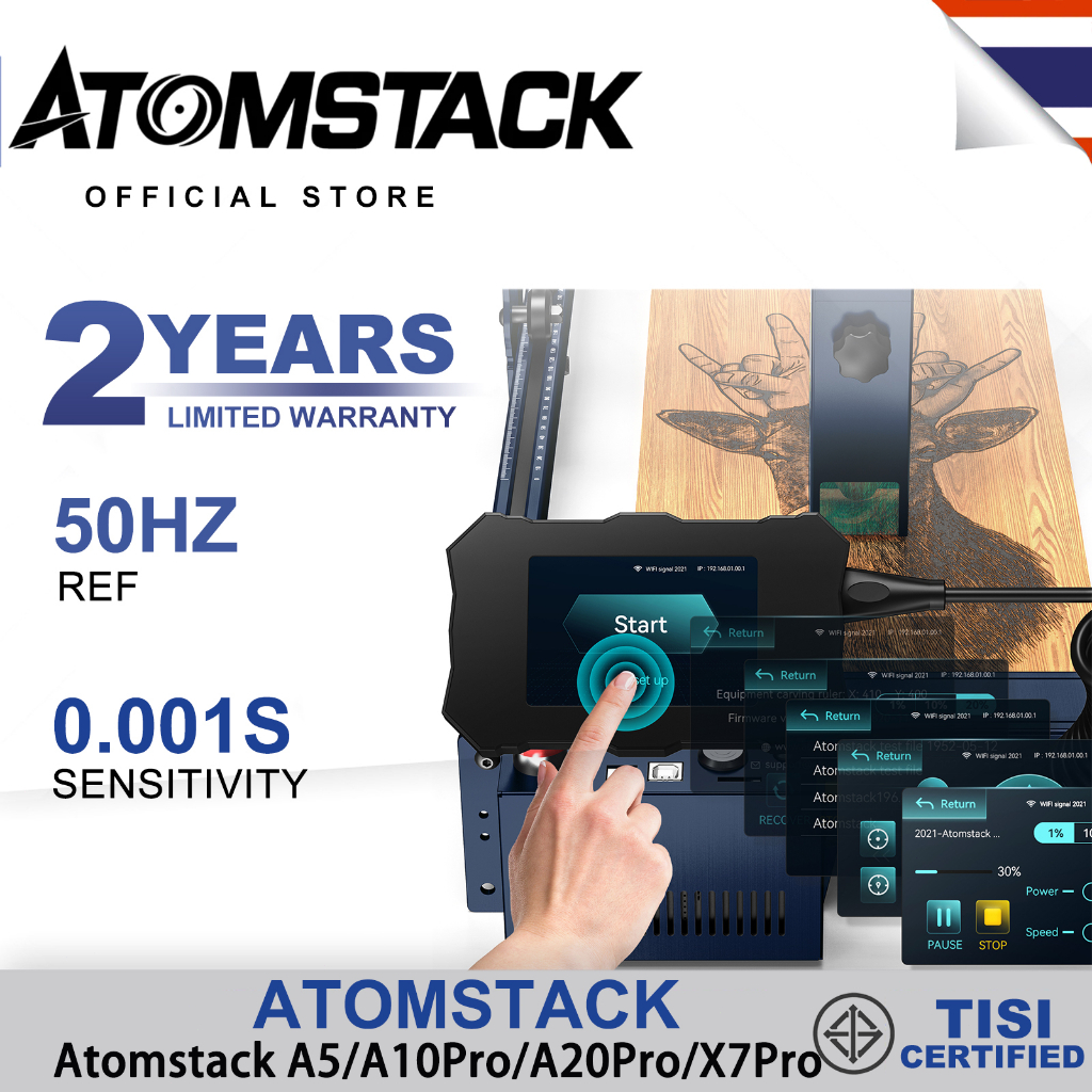 atomstack-เทอร์มินัลคอนโทรลเลอร์-เทอร์มินัลแผงควบคุม-เครื่องแกะสลักเลเซอร์-เทอร์มินัลควบคุมแบบสัมผัส