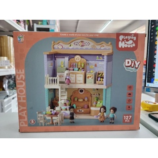 บ้านตุกตา 2 ชั้น diy playing house 127 ชิ้น