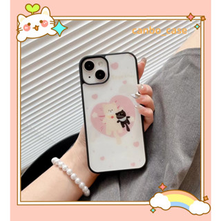 🎁ส่งของขวัญ🎁เคสไอโฟน สำหรับ 11 14 for iPhone Case 13 12 Pro Max แฟชั่น รูปหัวใจ แมว กันกระแทก เคสนิ่ม เคสโทรศัพท์