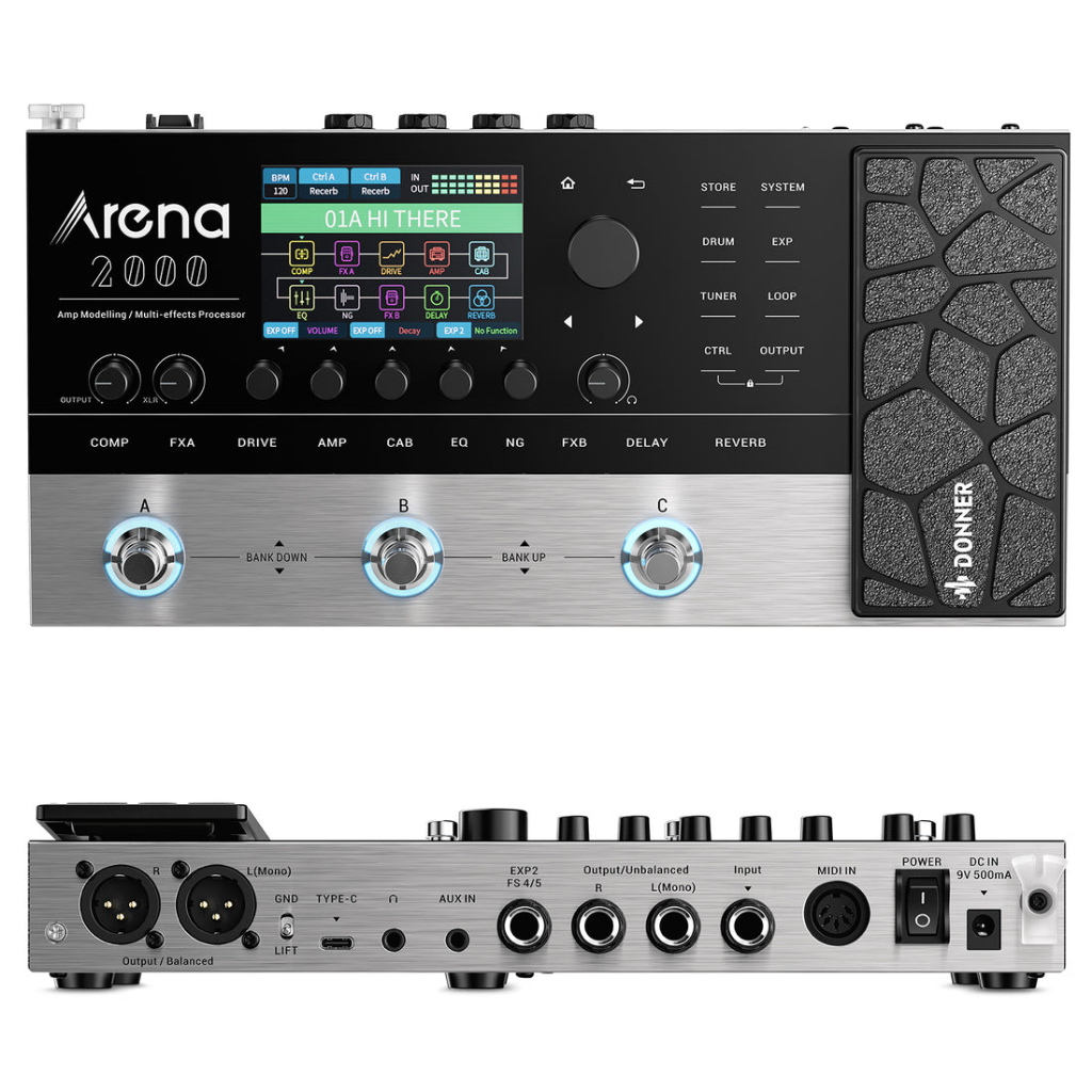 donner-arena-2000-multi-effect-guitar-pedal-amp-modeling-multiple-effects-processor-เอฟเฟคกีต้าร์