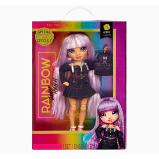 (ของแท้100%) Rainbow Junior High Special Edition Avery Styles- 9" Rainbow Shimmer Hair Posable Fashion Doll