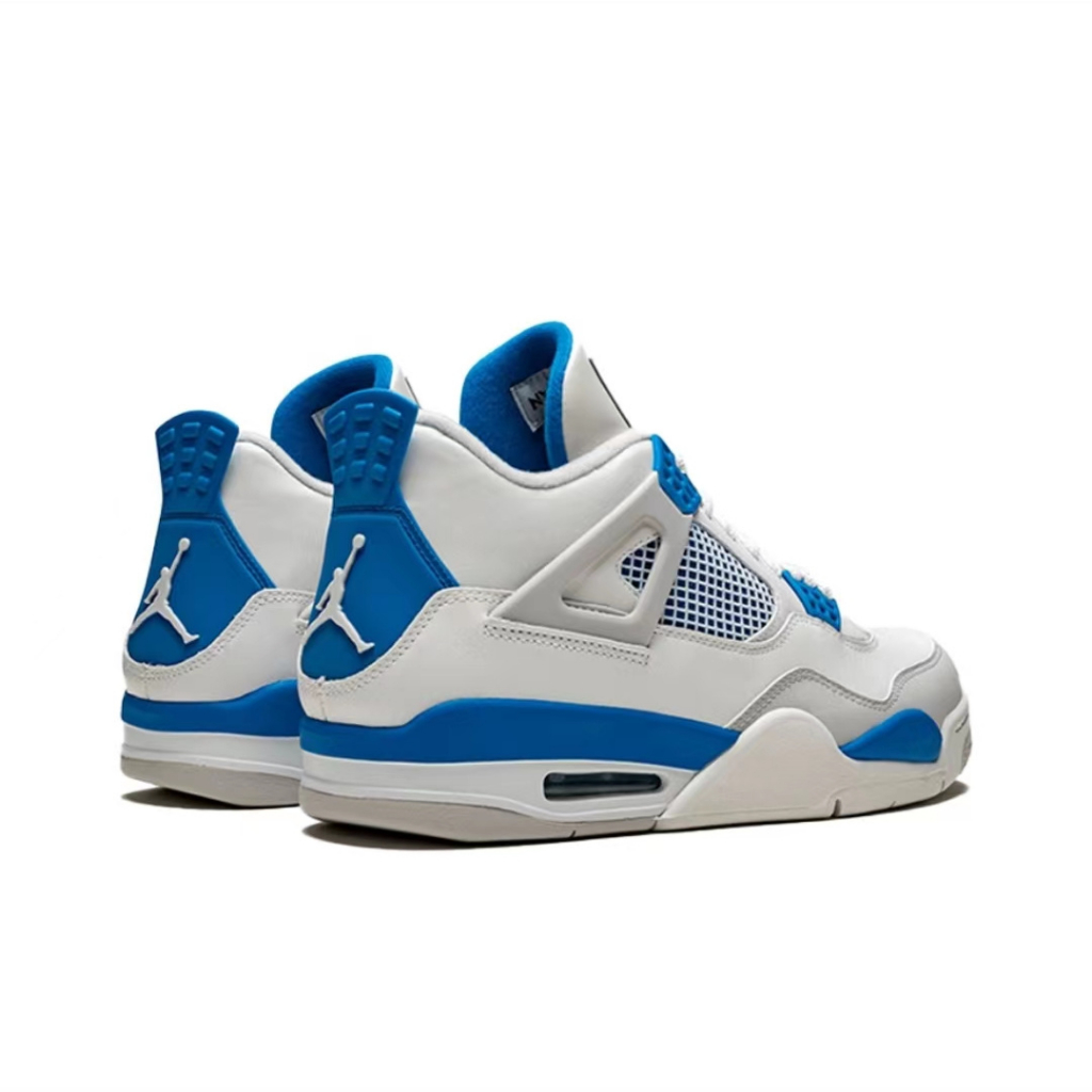 ยิงจริง-nike-air-jordan-4-retro-military-blue-ของแท้100-รองเท้าผ้าใบ-รองเท้า