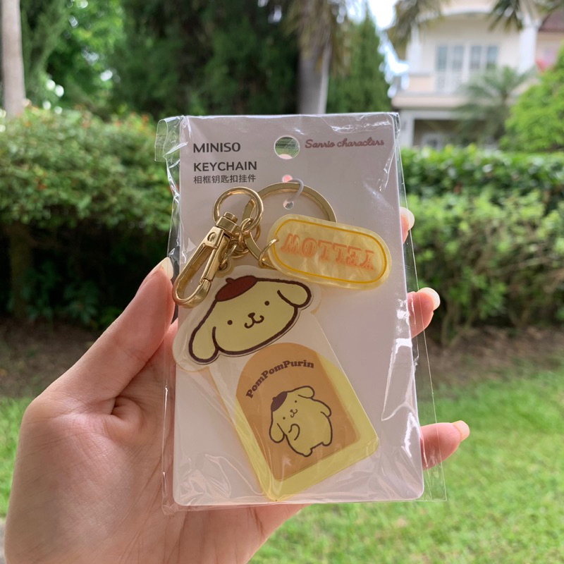 พร้อมส่ง-sanrio-x-miniso-id-photo-keyring-พวงกุญเเจ