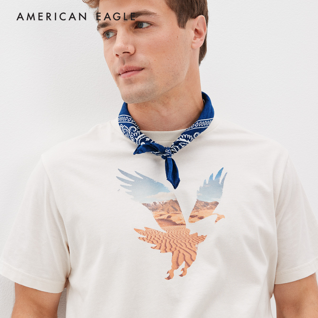 T-shirt Manches Courtes American Eagle - Bleu Marine, Taille X (Juniors), 100% Coton, Occasion Très Bon état
