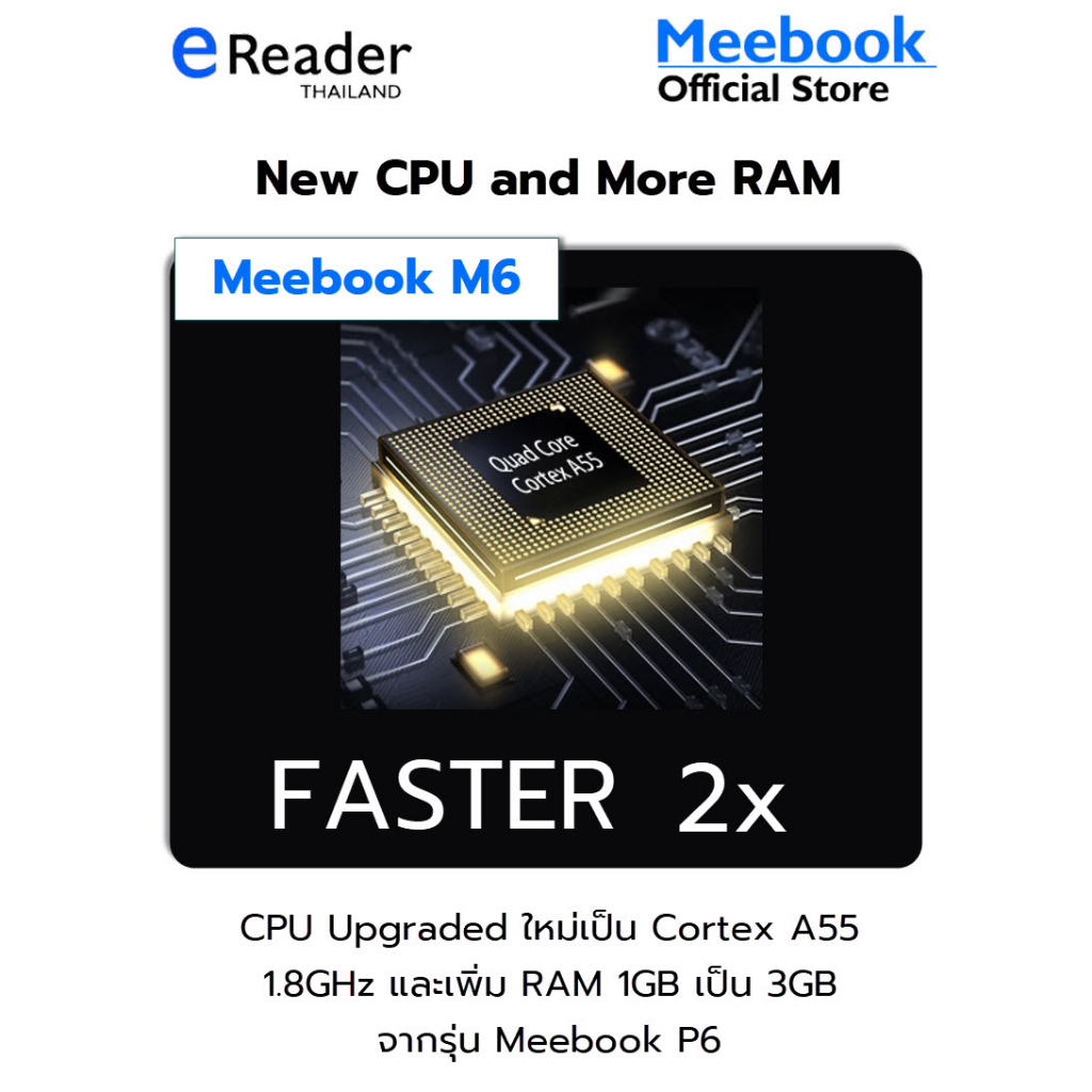 Meebook M6 eBook Reader 2023 Edition - New 6" Eink (Android 11 / Micro SD Slot 1TB)