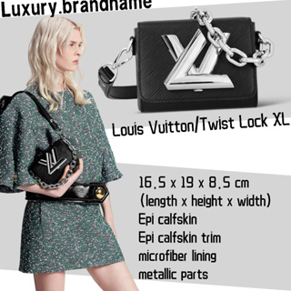 หลุยส์วิตตอง กระเป๋า Louis Vuitton/Twist Lock XL/กระเป๋าสุภาพสตรี/กระเป๋าสะพายข้าง/กระเป๋าสะพาย/ใหม่