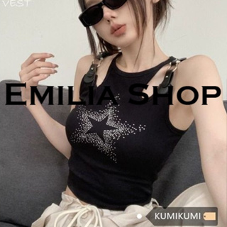 EMILIA SHOP  เสื้อ ครอปแขนกุด เสื้อผ้าแฟชั่นผู้หญิง สไตล์เกาหลี  Korean Style รุ่นใหม่ คุณภาพสูง ทันสมัย A20K0OA 36Z230909