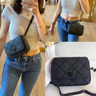 🎀 (สด-ผ่อน) กระเป๋าสะพาย 8.2 นิ้ว 136488 Tory Burch Willa Matte Mini Belt Bag Crossbody