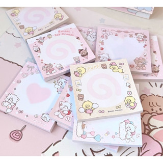 [ พร้อมส่ง 💕] Mikko กระดาษโน๊ตน่ารัก 💗 โพสท์อิท ตกแต่ง มี 5 ลาย แพ็คละ 50 แผ่น