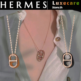 เฮอร์มีส👜Hermès Maillon Necklace Women/Necklaces แฟชั่น/หรูหรา/สง่างาม/สร้อยคอจมูกหมู