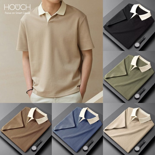 ราคาและรีวิวHouch พร้อมส่ง COD เสื้อโปโลชาย โปโลโอเวอร์ไซส์ เสื้อโปโลแขนสั้นลําลอง ผ้าถัก ทรงหลวม สวมใส่สบาย เข้ากับทุกการแต่งกาย แฟชั่นฤดูร้อน สําหรับผู้ชาย