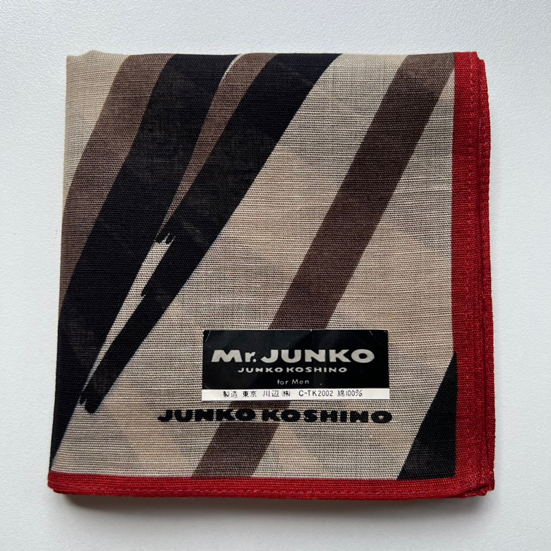 ผ้าเช็ดหน้าญี่ปุ่นวินเทจผู้ชาย-mr-junko-แบรนด์เนมแท้