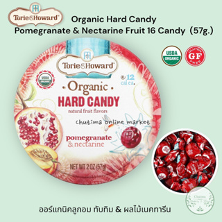 Torie &amp; Howard Organic Hard Candy Pomegranate &amp; Nectarine Fruit 16 Candy (57g.) ออร์แกนิค ลูกอม ทับทิม &amp; ผลไม้เนคทารีน