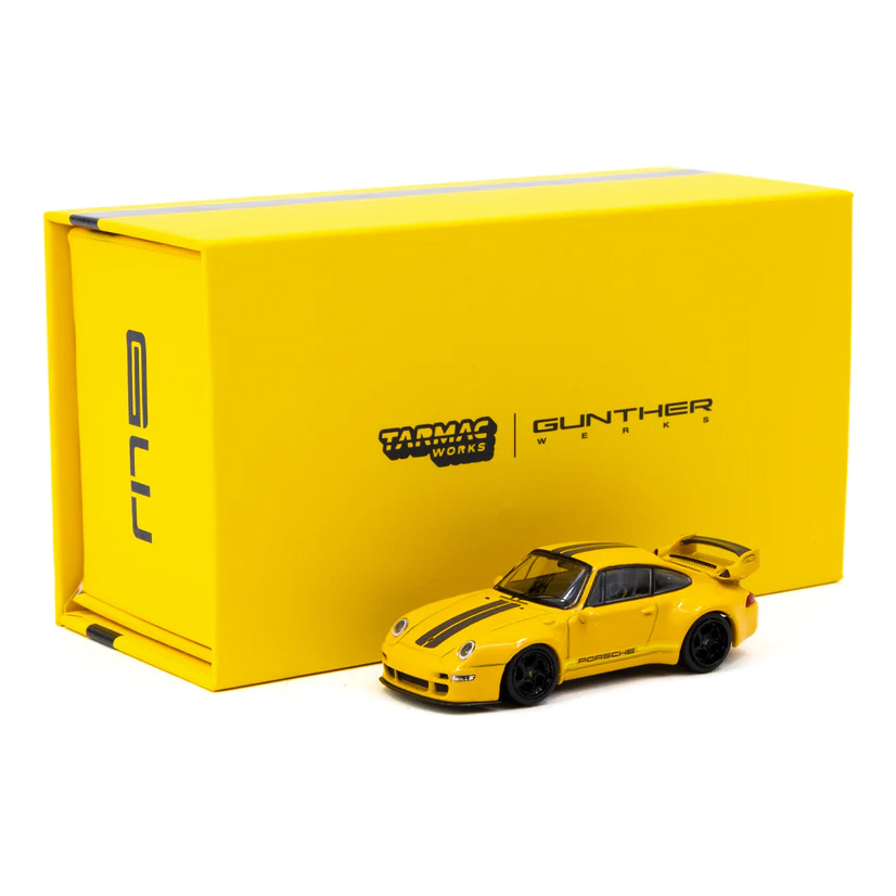 Modèle Réduit Porsche 993 Gunther Werks - Échelle 1:64 - Jaune - Marque Tarmac Works - Neuf