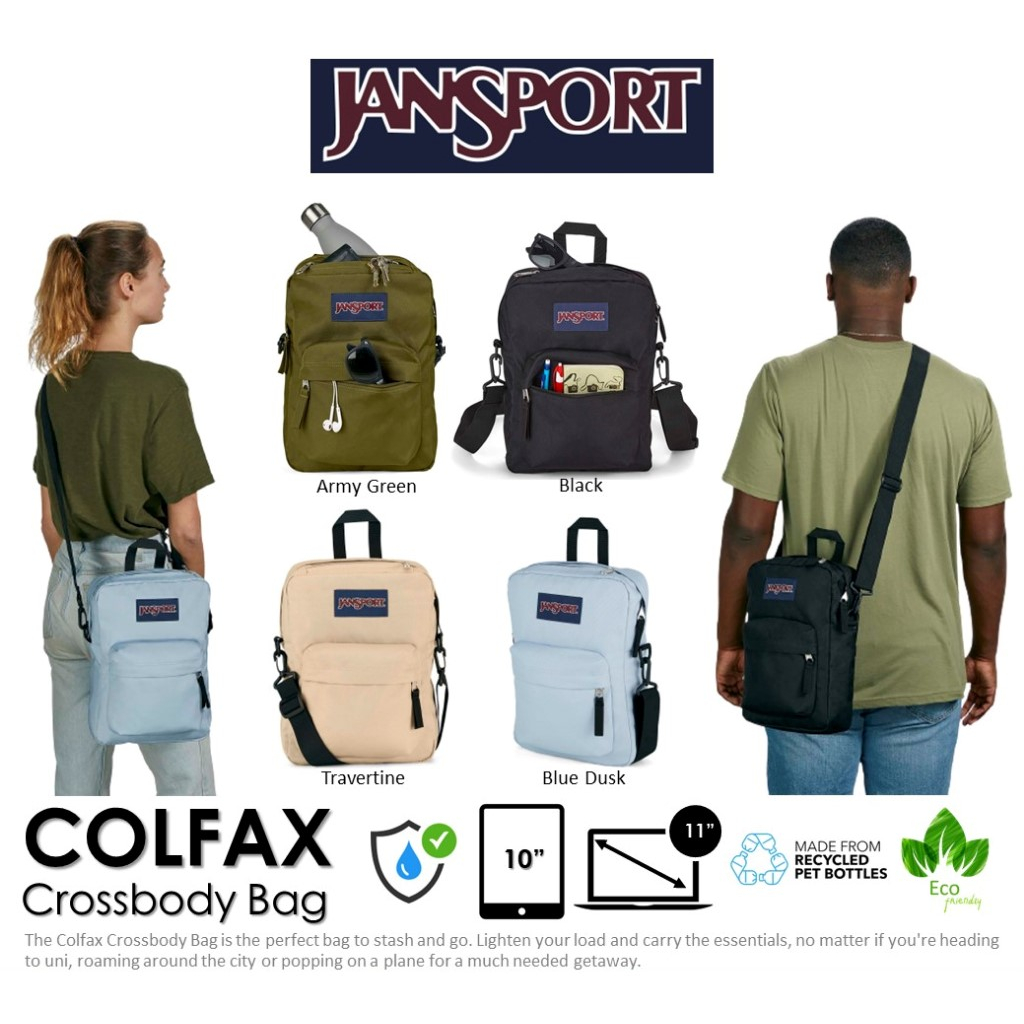 JanSport รุ่น COLFAX Crossbody Bag กระเป๋าสะพายข้าง มี 4 สีให้เลือก ใส่