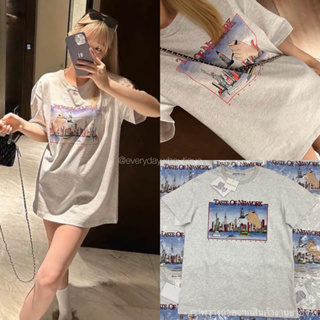 TASTE OF NEW YORK TEE🗽(320฿ฟรีส่ง) เสื้อยืดผ้านิ่ม ทรงสวยเบสิค ดีเทลสกรีนลายอย่างดี โทนสีน่ารักมากก ผ้าเนื้อดี valen