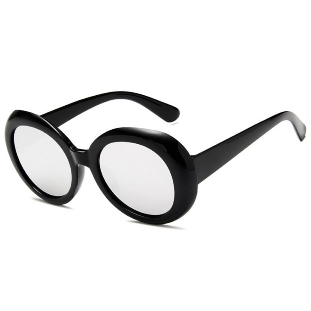 catalog-sunglasses-แว่นกันแดดแฟชั่นทรงรูปไข่-กรอบดำ-เลนส์ปรอทเงิน-ดีไซด์ทันสมัย-ช่วยกรองแสงป้องกันแสงแดด