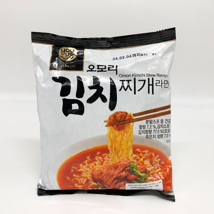 มาม่าเกาหลี-โอโมริ-กิมจิ-4-ห่อ-มาม่าเกาหลีรสกิมจิ-omori-kimchi-stew-ramen-บะหมี่กึ่งสำเร็จรูปเกาหลี