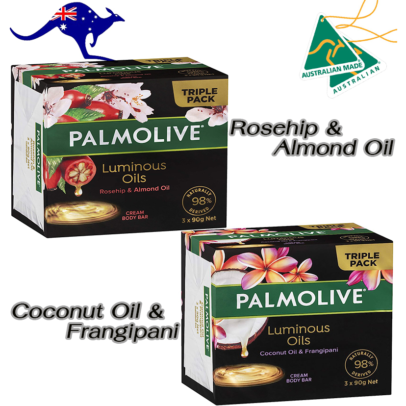palmolive-luminous-rosehip-amp-almond-oil-palmolive-luminous-coconut-oil-amp-frangipani-pack3-ชิ้น-x-90g