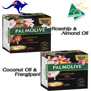 Palmolive Luminous Rosehip &amp; Almond Oil / Palmolive Luminous Coconut Oil &amp; Frangipani / Pack3 ชิ้น x 90g
