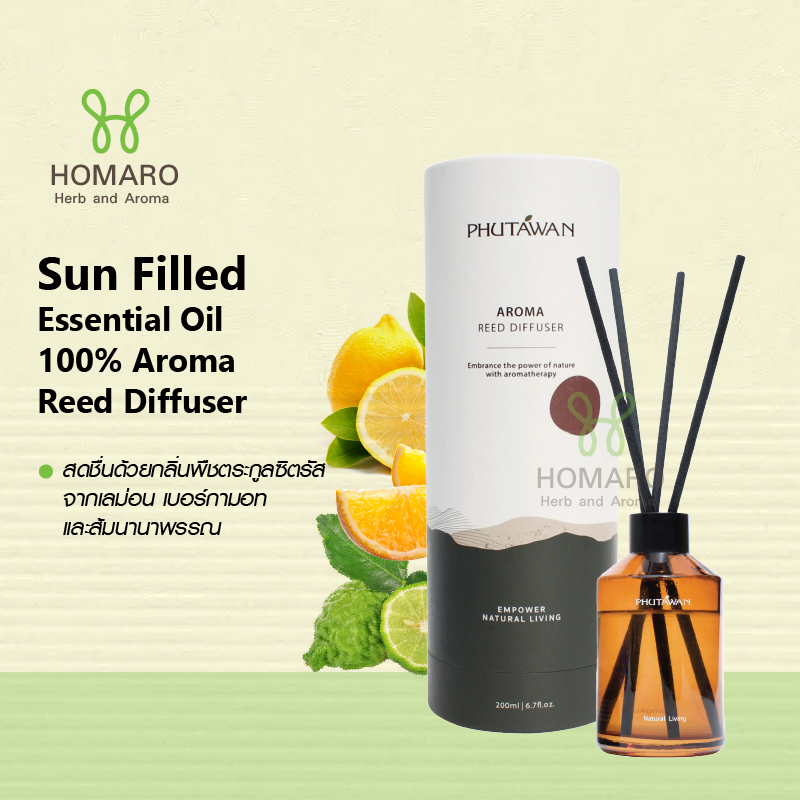 Essential oil Reed Diffuser ก้านไม้หอมปรับอากาศ ส่วนผสมจาก น้ำมันหอม ...