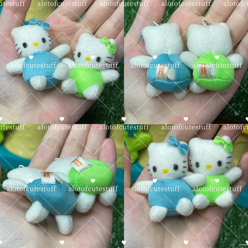 งดต่อราคา-คิตตี้จิ๋ว-น่ารัก-sanrio-งานปีเก่าวินเทจ-สภาพ90-กลิตเตอร์มีถลอกบ้างแต่อะไหล่ครบ-miniature-hello-kitty-4cm