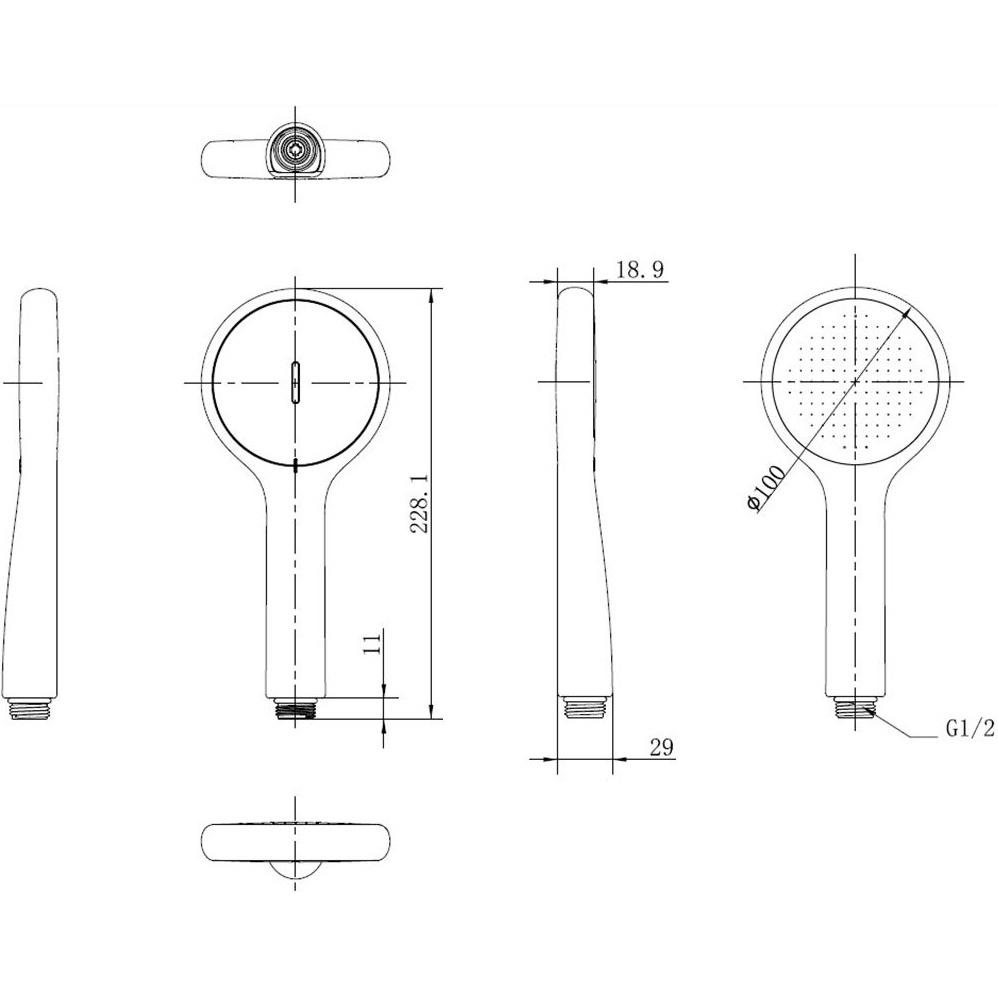 01-06-american-standard-ffass506-000600bt0-ฝักบัวสายอ่อน-1-ฟังก์ชั่น-พร้อมสายและขอแขวน-รุ่น-genie-สีฟ้าน้ำทะเล