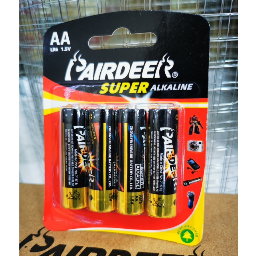 ถ่าน AA PAIRDEER ถ่านอัลคาไลน์ AA แพค 4 ก้อนalkaline Batteries