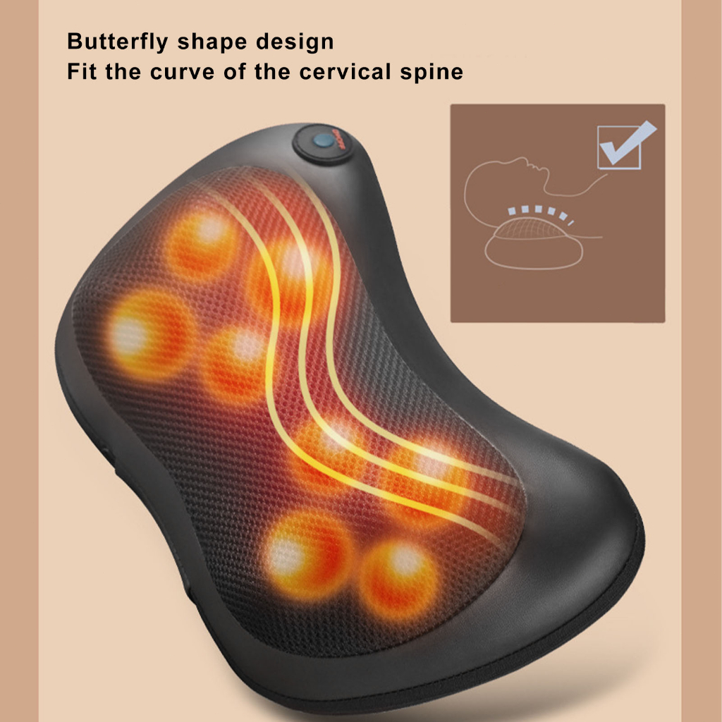 หมอนนวด-หมอนนวดไฟฟ้า-เครื่องนวดไฟฟ้า-เบาะนวดไฟฟ้า-รุ่นใหม่-หมอนนวดคอระบบอินฟาเรดสำหรับในบ้านและรถยนต์-มีถึง-8-ลูกกลิ้ง-kodaira