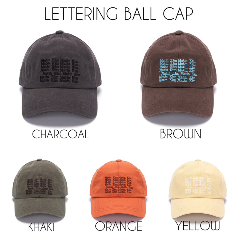 พร้อมส่ง-matin-kim-lettering-ball-cap-in-charcoal