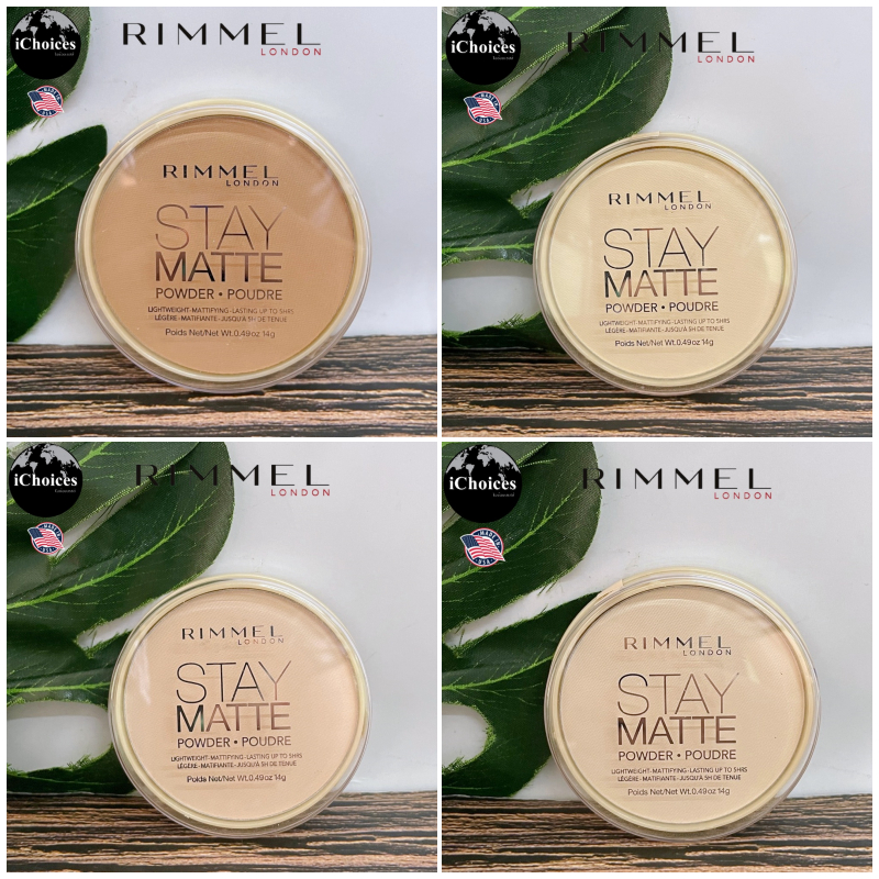 [Rimmel] Stay Matte Powder 14 g แป้งอัดแข็ง ปกปิดผิวหน้า เนื้อบางเบา ...