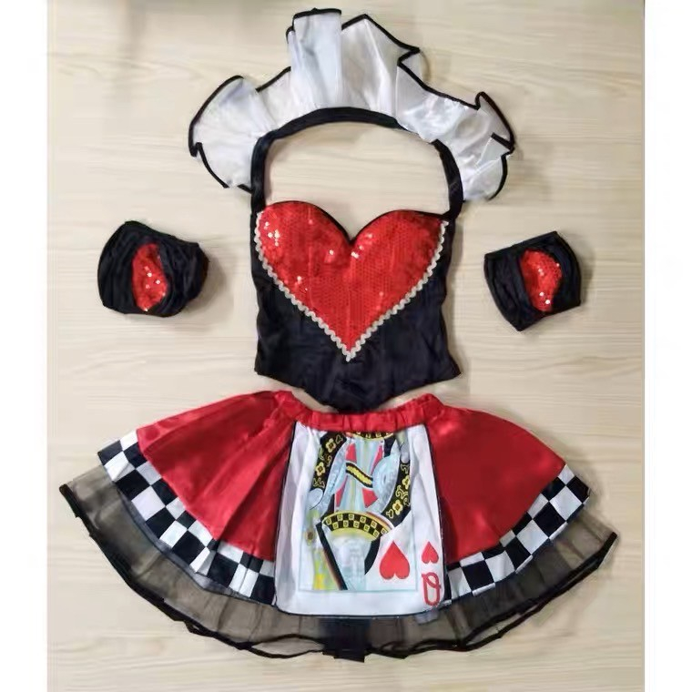 lj7067-ชุดred-queen-of-hearts-costume-alice-in-wonderland-ด่วนมีส่งgrabค่า