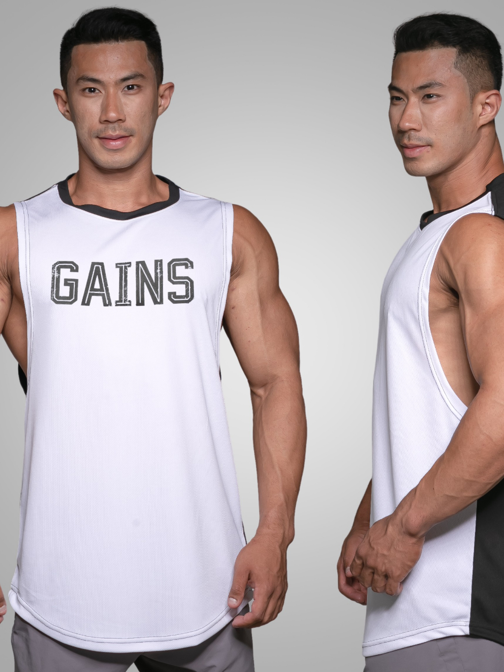 gains-เสื้อแขนกุดเว้าแขนกว้าง-drop-arm-sleeveless-muscle-shirt