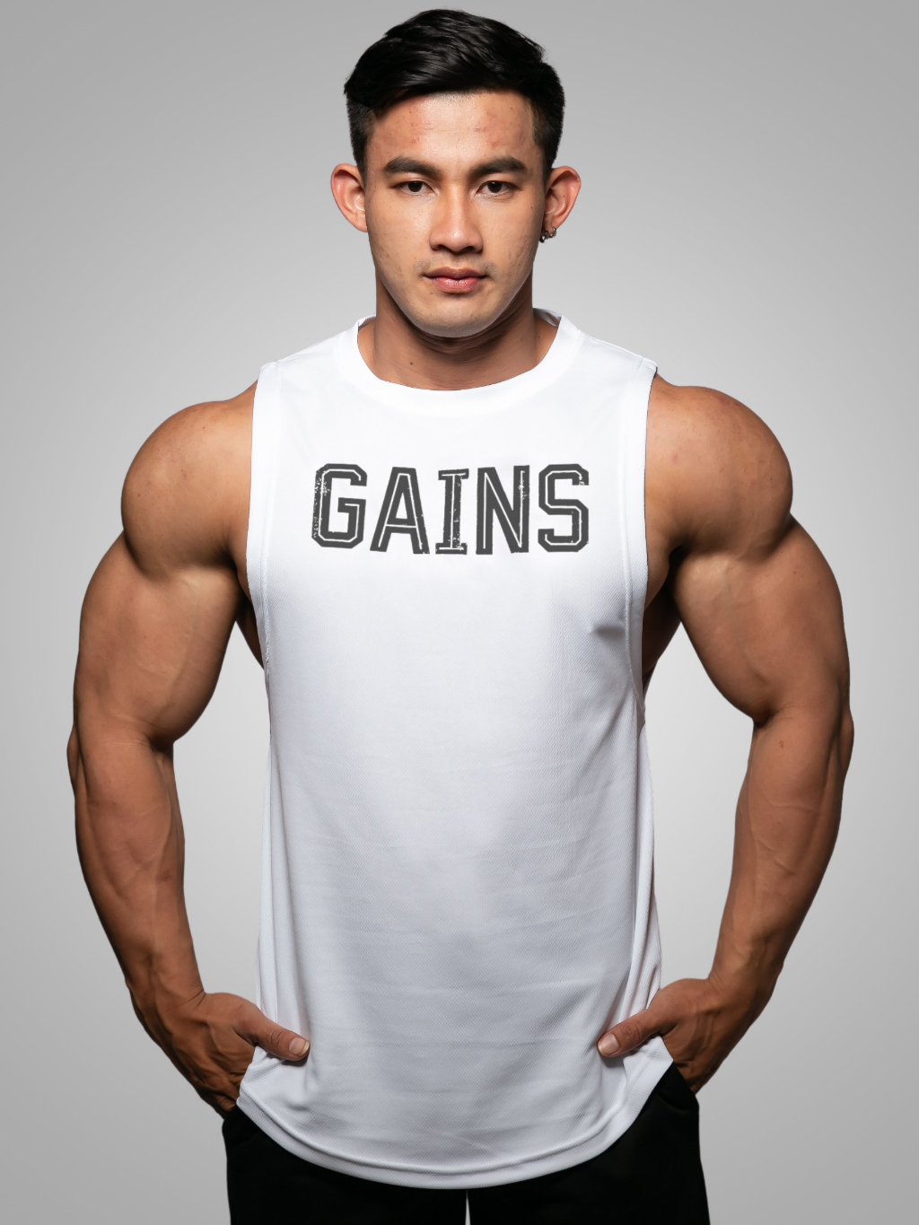 gains-เสื้อแขนกุดเว้าแขนกว้าง-drop-arm-sleeveless-muscle-shirt