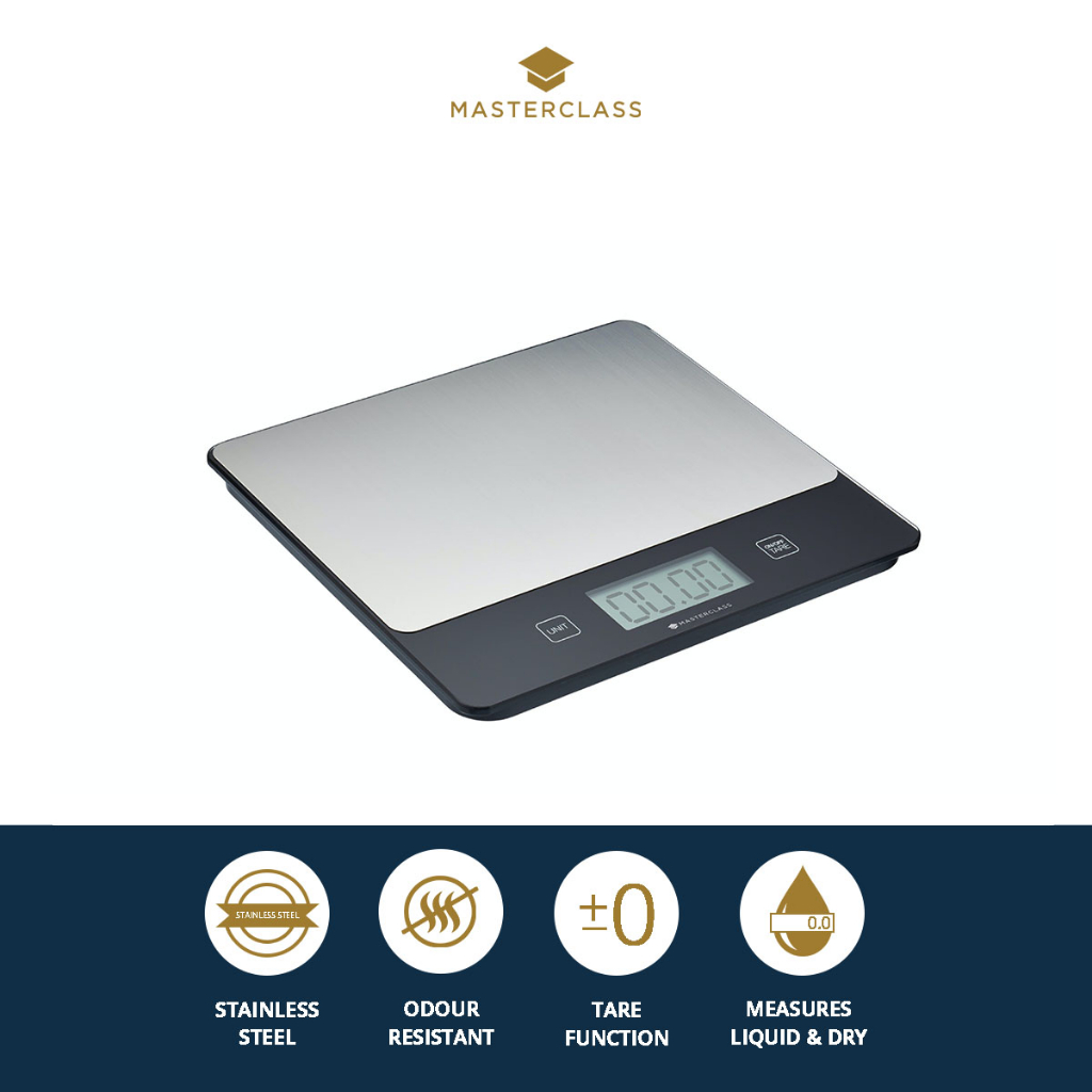 MasterClass Dry & Liquid Digital Kitchen Scales with Tare Function and
