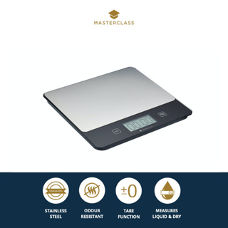 MasterClass Dry &amp; Liquid Digital Kitchen Scales with Tare Function and Battery Indicator (5kg/5L) เครื่องชั่งน้ำหนักในครัวแบบดิจิตอล