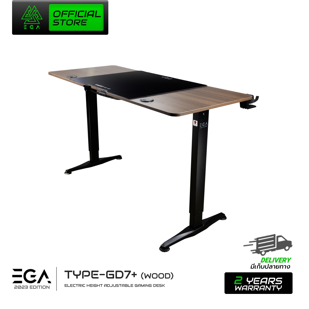 ega-type-gd7-plus-gaming-desk-โต๊ะไฟฟ้าปรับระดับความสูงได้-72-117-ซม-ขนาด-140-60-ซม-ของแท้รับประกัน-2-ปี