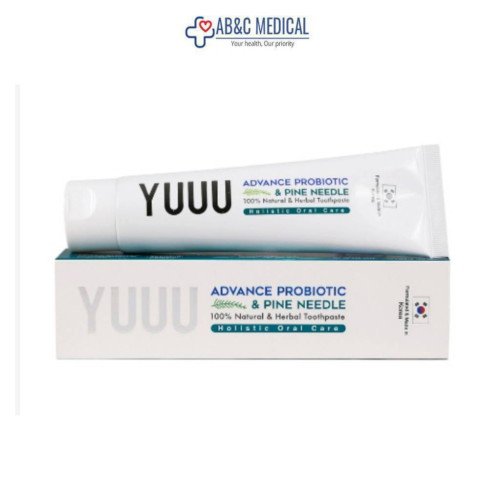 Exp 11/23 Yuuu Toothpaste ADVANCED Probiotic & Pine Needle ยาสีฟัน ดูแลเหงือกและฟัน 120g หลอด