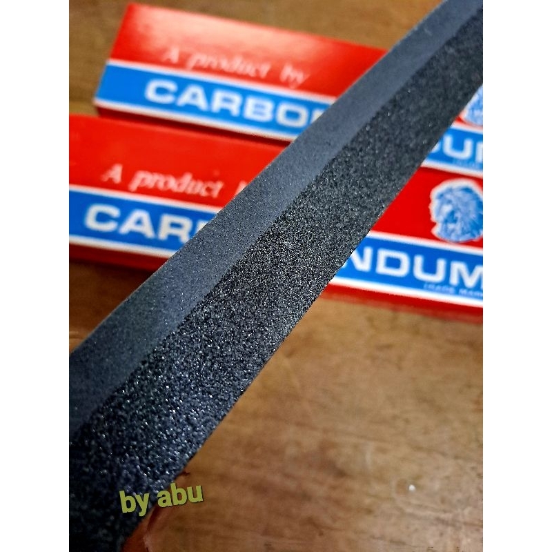 หินลับมีด-หินตราคนป่า-carborundum-ขนาด-8-x-2-x-1-ของแท้-ของดี