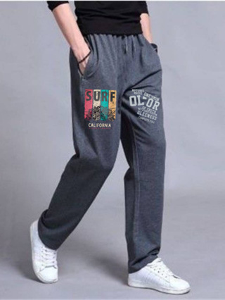 กางเกงขายาวลายสกรีนเเท่ งานดีใส่สวยมีกระเป๋าข้าง 2 ใบเอวยางยืดเชือกผูกได้ลายสกรีนใหม่ล่าสุด