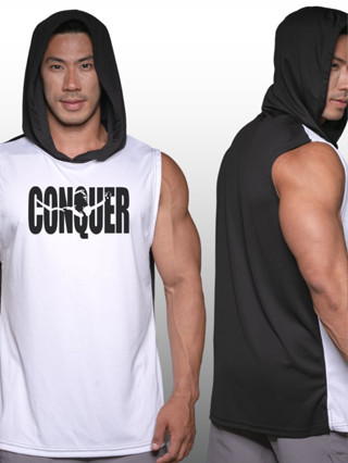 CONQUER เสื้อฮู้ดแขนกุด Sleeveless Hoodies