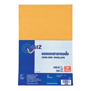 Q-biz คิวบิซ ซองเอกสารน้ำตาล ทรงตั้ง KA 125แกรม (100ซอง) ซองเอกสาร ซองกระดาษ ซอง