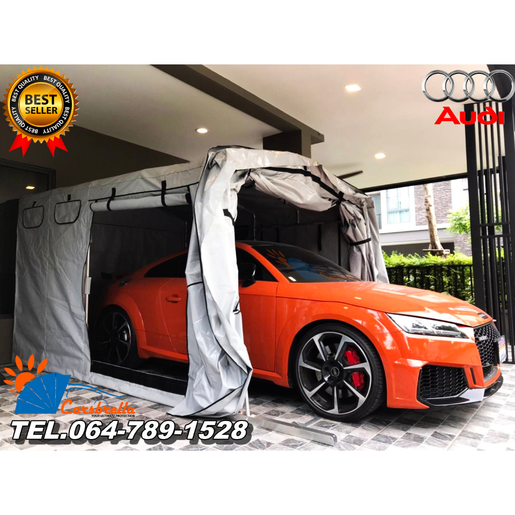 เต็นท์จอดรถสำเร็จรูป-carsbrella-รุ่น-mpv-สำหรับรถยนต์เล็กถึงใหญ่-aluminium-frame-หนา-1-5-มม-ผ้าคูนิล่อน-uv-หนา-0-5