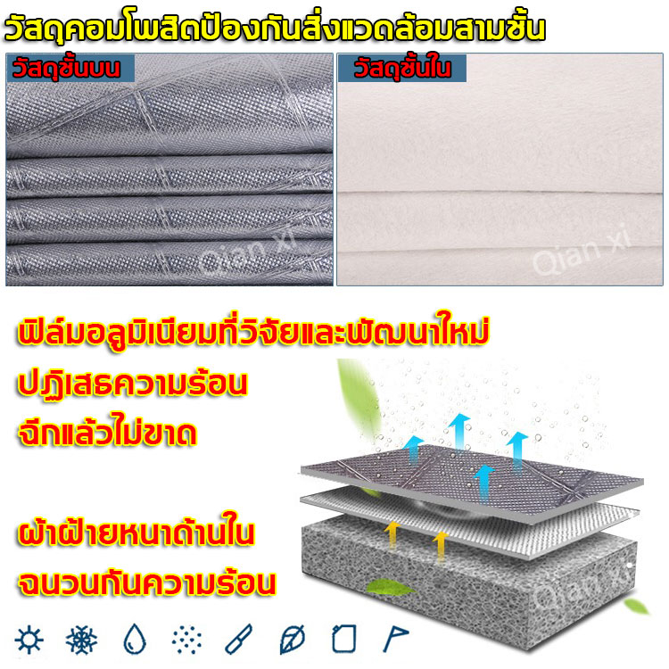 รุ่นใหม่ล่าสุด-ผ้าคลุมรถยนต์-กันรังสี-uv-กันฝน-กันน้ำกันฝน100-หนานุ่ม-เนื้อผ้าคุณภาพสูง-ผ้าคลุมรถ-ผ้าคลุม