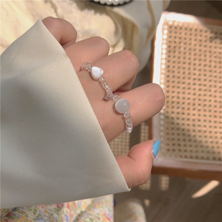 เซตแหวนลูกปัดสไตล์มินิมอล ขนาดสามารถปรับยืดได้ตามขนาดนิ้วสินค้าพร้อมส่งจากประเทศไทย